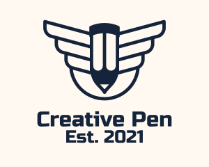 Pencil Flight Writer logo design