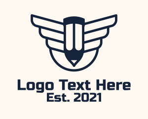 Editorial - Pencil Flight Writer logo design