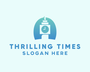 Blue Clock Tower Time logo