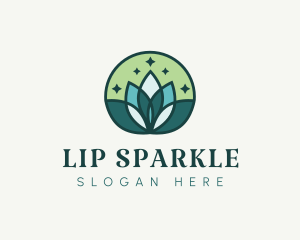 Lotus Flower Sparkle logo design