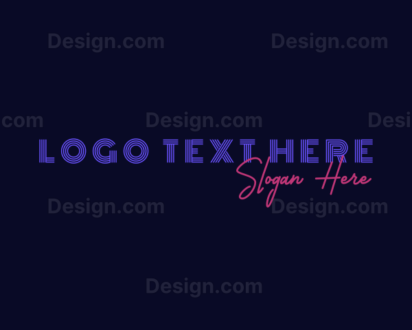 Retro Neon Business Logo