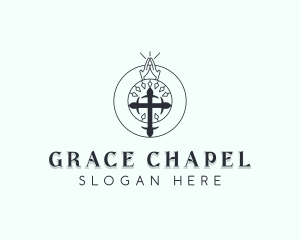 Church Cross Christian logo design