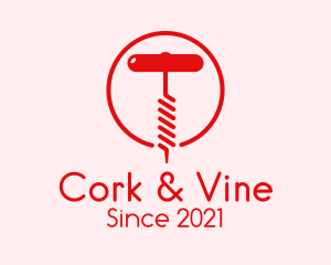 Red Wine Corkscrew logo