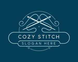 Needle Sewing Thread logo design