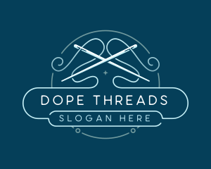 Needle Sewing Thread logo design