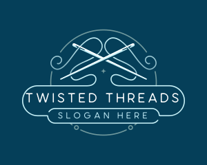 Needle Sewing Thread logo design