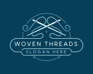 Needle Sewing Thread logo design