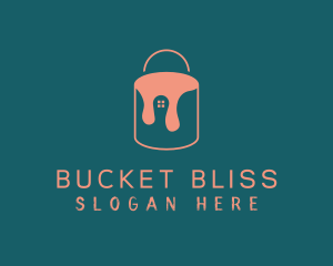 House Paint Bucket Painter logo design