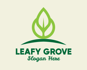 Eco Leaf Sprout logo design