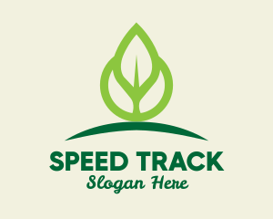 Eco Leaf Sprout logo