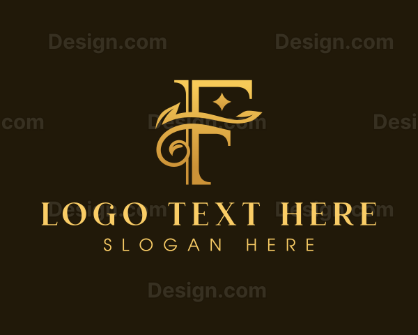 Luxury Elegant Letter F Logo