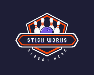 Sports Bowling Tournament logo design