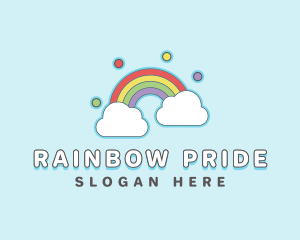 Rainbow Sky Cloud logo design