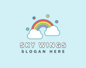 Rainbow Sky Cloud logo design