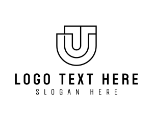 Simple Company Geometric Letter U logo