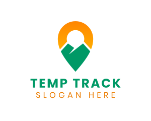 Mountain Travel Location Pin logo design