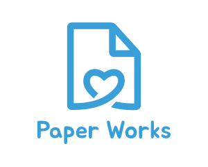 Heart Paper Document logo