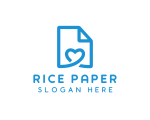 Love Paper Document logo design