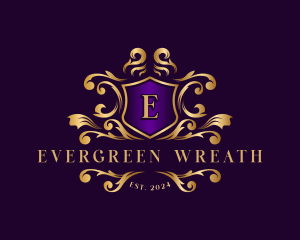 Wreath Royalty Ornamental logo design