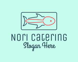 Fish Restaurant Outline  logo design