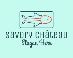 Fish Restaurant Outline  logo design