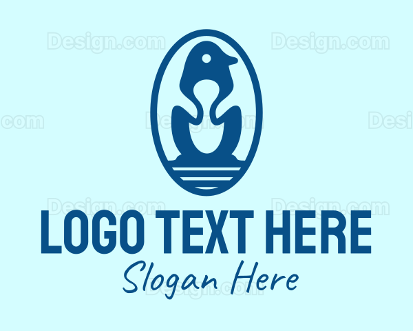 Blue Penguin Egg Logo