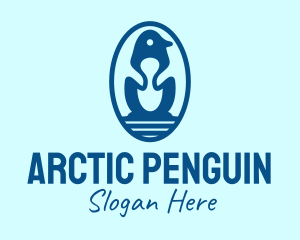 Blue Penguin Egg logo design