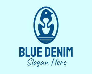 Blue Penguin Egg logo design