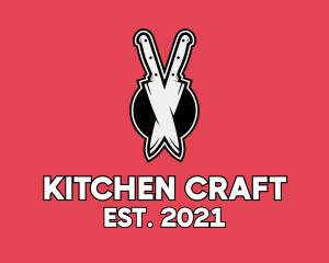 Sharp Kitchen Knife  logo design