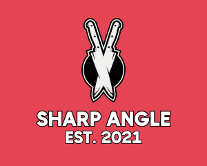 Sharp Kitchen Knife  logo design