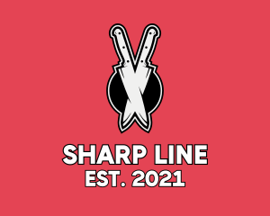 Sharp Kitchen Knife  logo design