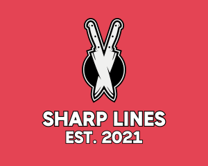 Sharp Kitchen Knife  logo design