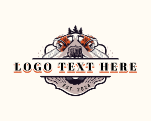 Lumber Chainsaw Woodcutter logo