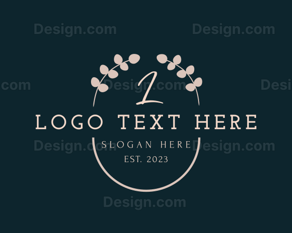 Elegant Floral Wreath Logo