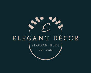 Elegant Floral Wreath logo design