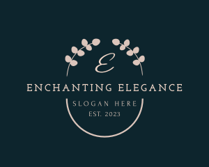 Elegant Floral Wreath logo design