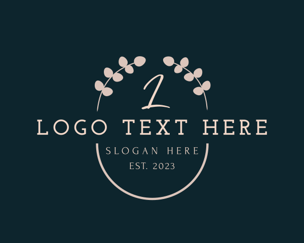 Elegant Floral Wreath logo