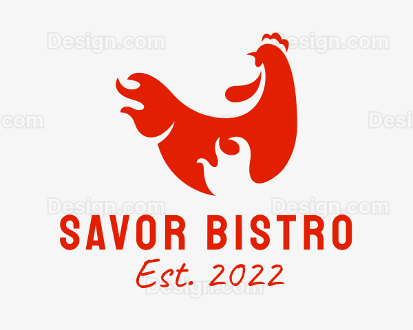 Spicy Chicken Barbecue Logo