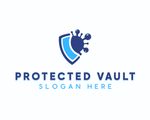 Virus Protection Shield logo design