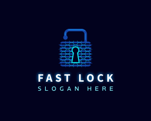 Security Padlock Technology logo design