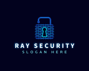 Security Padlock Technology logo design