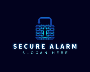 Security Padlock Technology logo design