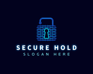 Security Padlock Technology logo design