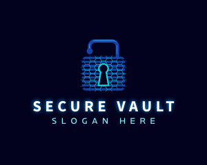 Security Padlock Technology logo design