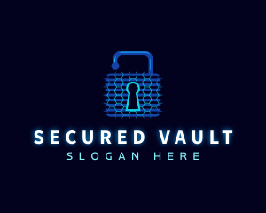 Security Padlock Technology logo design