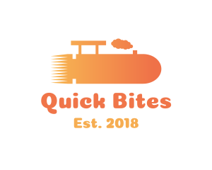 Orange Bullet Locomotive logo design