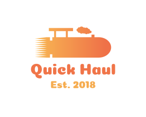 Orange Bullet Locomotive logo design