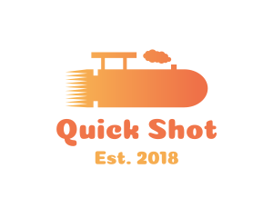 Orange Bullet Locomotive logo design