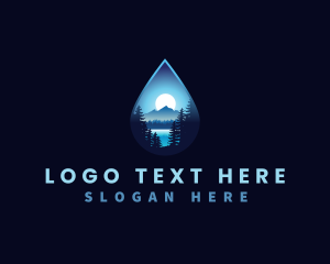 Water Drop Scenery Logo