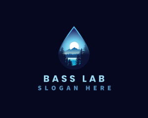 Water Drop Scenery logo design